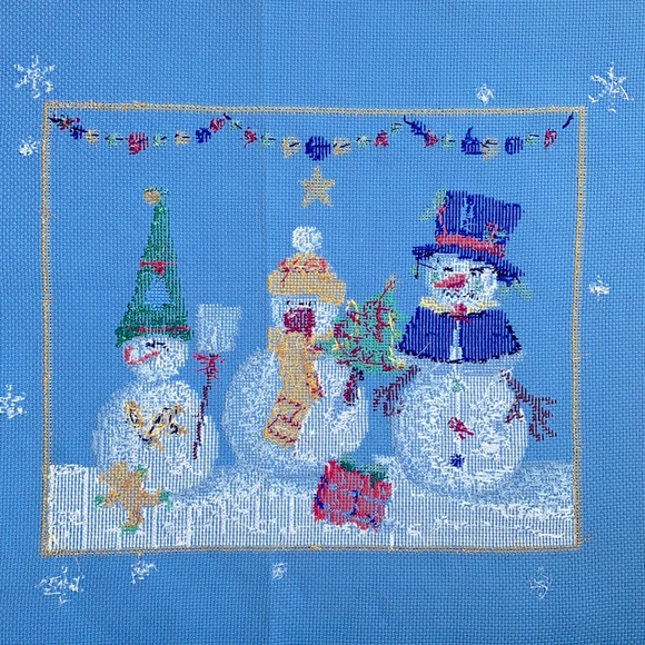 Finished Christmas Cross Stitch For Decor or Craft Project - Picture 6 of 8